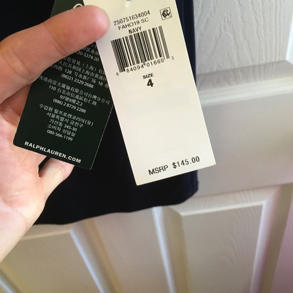 Ralph Lauren Long Sleeve Assymetrical Front Sheath, NWT - Picture 3 of 4